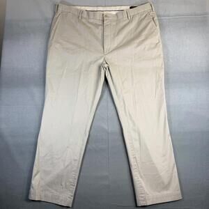 Polo Ralph Lauren Chino Pants Mens 46Bx32 Cream Stretch Classic Fit Flat Front